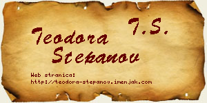 Teodora Stepanov vizit kartica